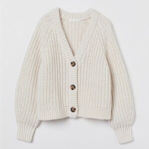 H&M RIB-KNIT CARDIGAN - Size Small